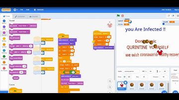 "How to create ""CORONA WARRIOR GAME"" on scratch coding platform --An detailed Explanation"