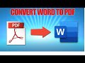Quickly convert pdf file to word document without any software