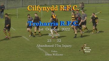 Cilfynydd R.F.C. v Treharris R.F.C.  1st October 2022