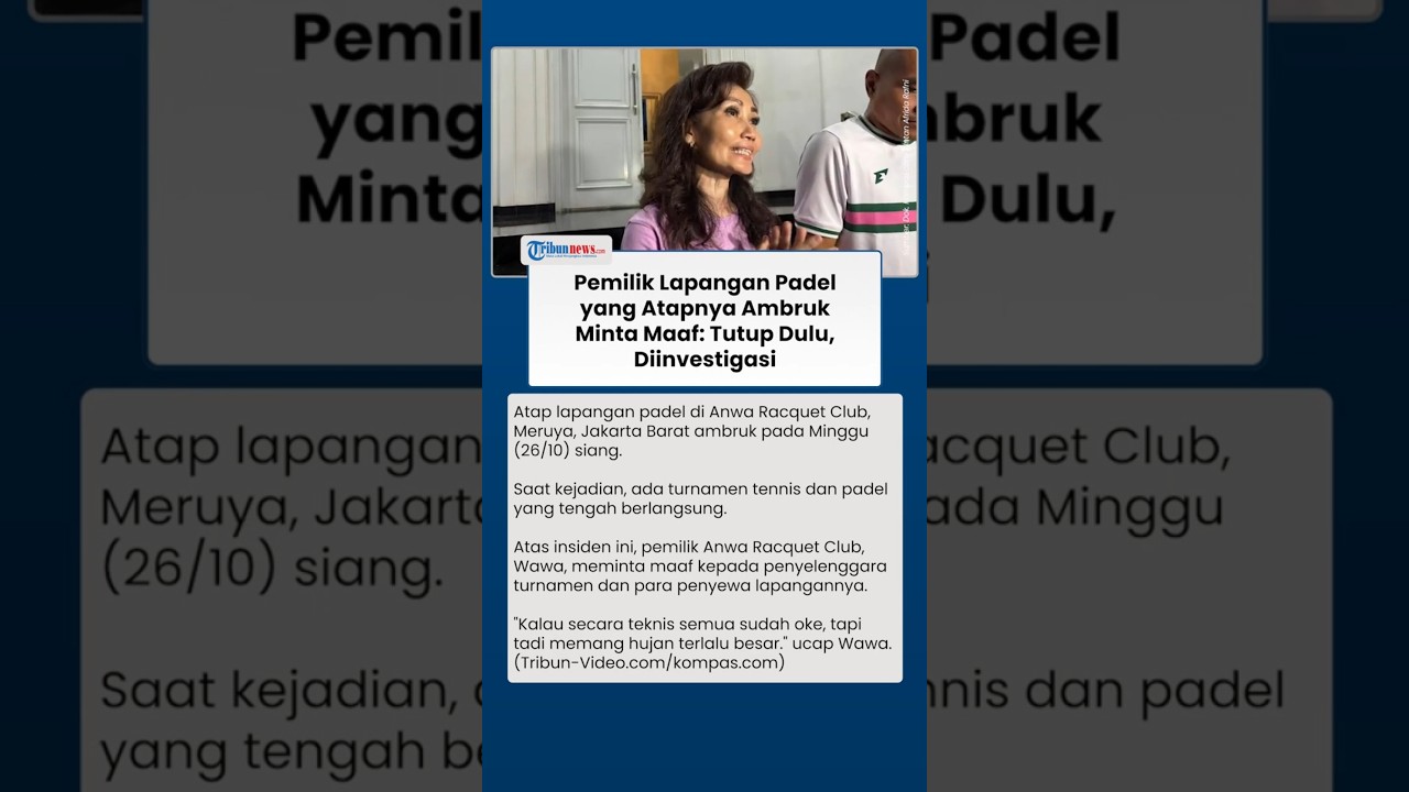 Atap Lapangan Padel Ambruk, Tasya Farasya dan Desta Lagi Tanding, Pemilik: Hujan Terlalu Besar
