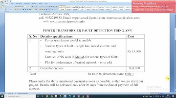 Power Transformer protection using ANN - MATLAB CODE M.Tech Project / Ph.D - Simulation Project