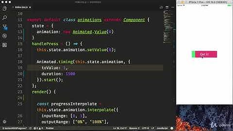 Master React Native Animations : Animated Progress Bar Button