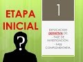 Etapa inicial (Investigación y Complementaria)