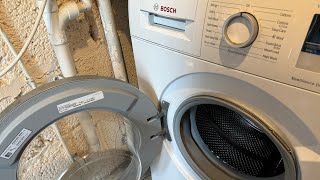 FIX broken door (Hinge) on BOSCH Washing Machine. Lose door or replace hinge - Washing Machine