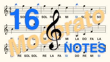 How to Read Si in 1 Min (Treble Clef, 16 notes) - Do Re... Si (Fixed Do), Moderato (Moderate Speed)