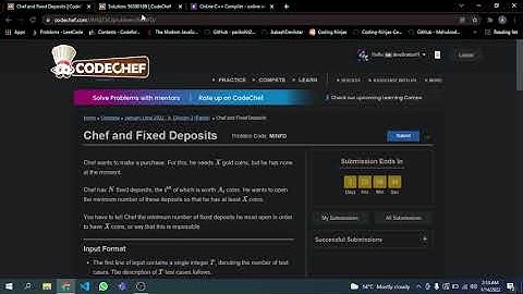 CHEF AND FIXED  DEPOSITS || Codechef || January Long Challenge|| Div.3