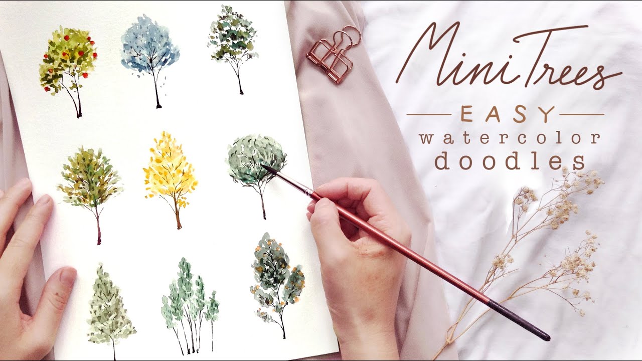 Easy Watercolor Doodles for Beginners: Step-by-Step