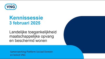 Online Kennissessie Landelijke Toegankelijkheid MO en BW - 3 februari 2025