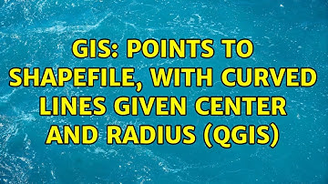 GIS: Points to shapefile, with curved lines given center and radius (QGIS) (2 Solutions!!)