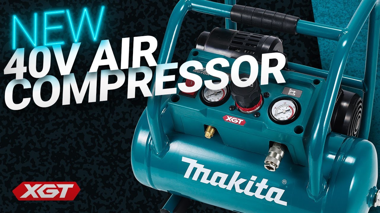 Makita AC001GZ - Compressore a batteria, 9,3 bar, max 40 V (senza batteria,  senza caricatore) : : Fai da te