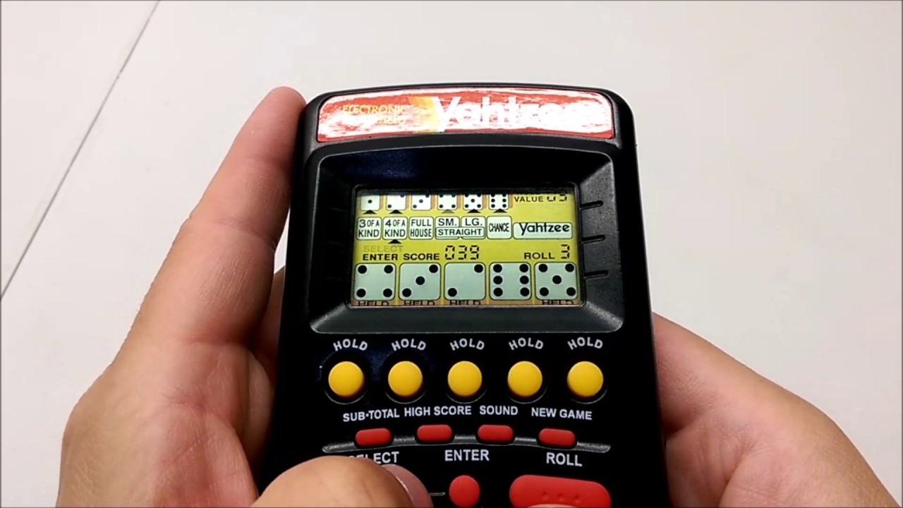 yahtzee handheld electronic game