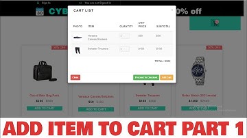 Ecommerce Website Project: Add product to shopping cart part 1