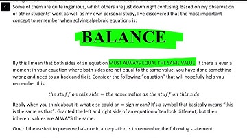 BC Math 9 - 6.1.1 Solving Equations
