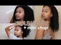 full wash day routine + cutting my natural hair // acv rinse &amp; deep condition for dry, itchy scalp