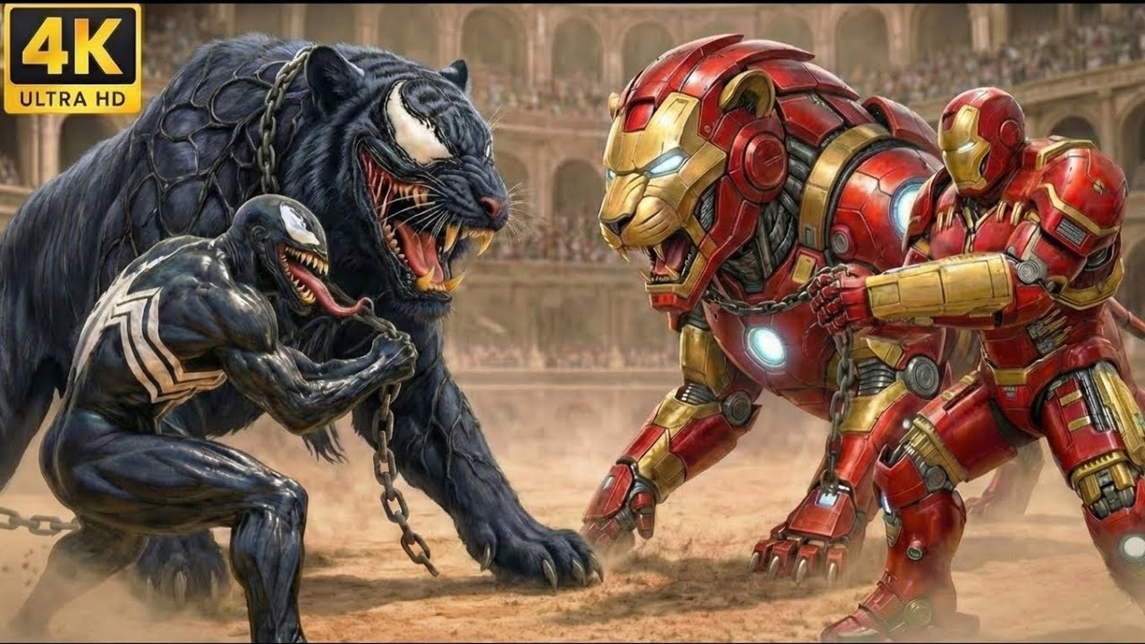Legendary Venom Tiger 🆚 Savage Iron Man  Lion 🦁 | Epic Arena Showdown | Guess Who Will Win?