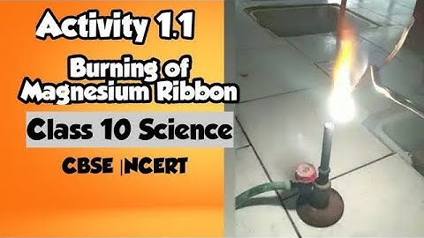 Burning of magnesium ribbon 🔥Activity 1.1 Class 10 Science| NCERT Activity ✅Class 10 Science |