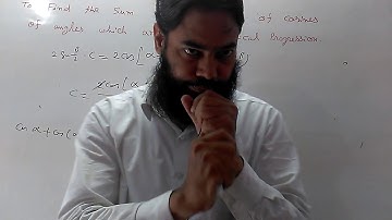 B.Sc. Mathematics: Sum of cosine series of angle in AP