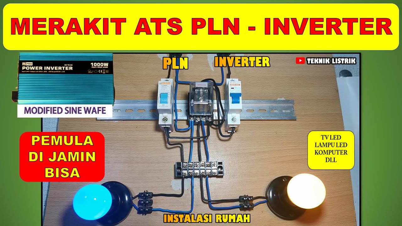 Praktik Cara Merakit ATS PLN - INVERTER - YouTube