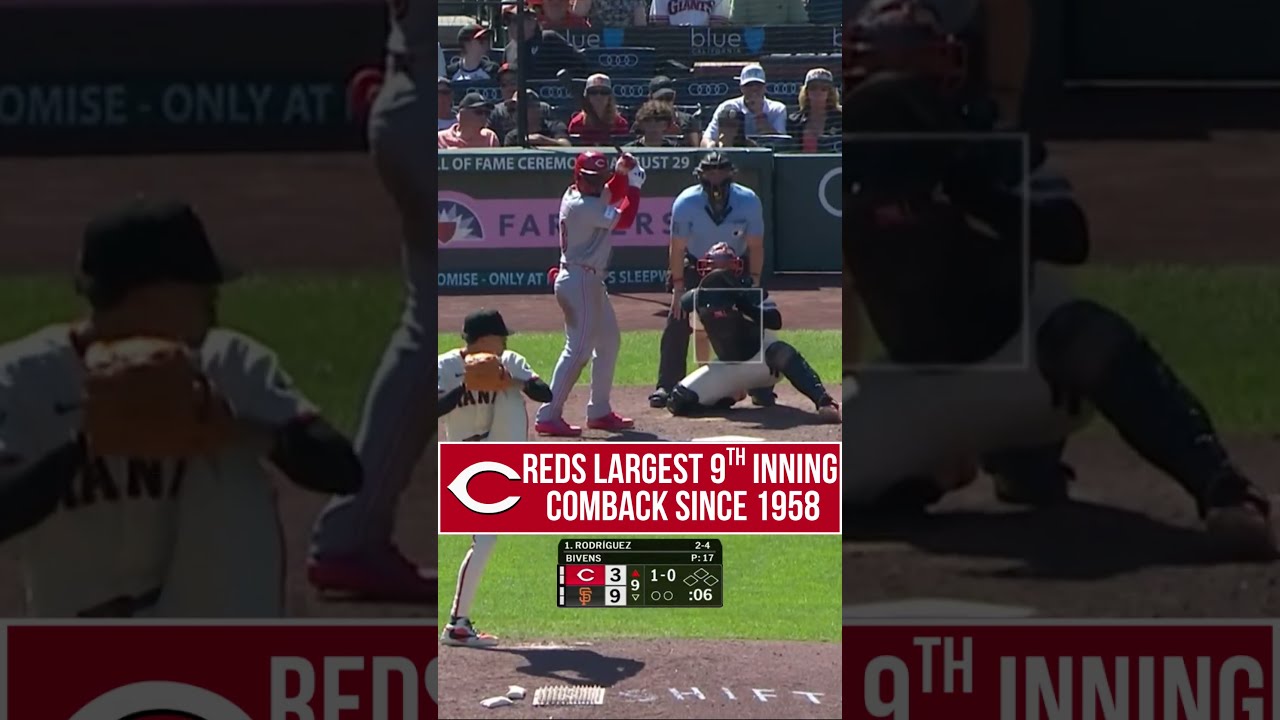 7-RUN EPIC 9TH INNING COMEBACK #cincinnatireds #sfgiants #mlb