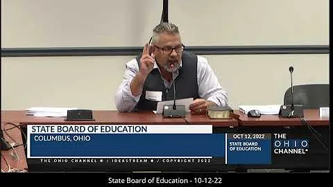 101222 Jeremiah Sawyer at State Board of Education