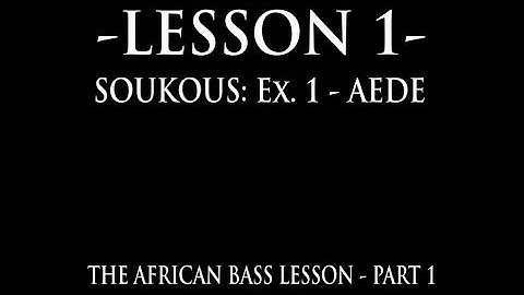 Soukous and Seben - The African Bass Lesson