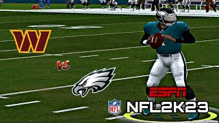 NFL2K23 | Commanders vs. Eagles (XBSX2 Emulator) on Xbox Series X