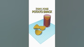 [1DAY_1CAD] POTATO SNACK #shorts #tinkercad #project