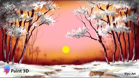 How to Draw - in computer| Paint 3D tutorial | Paint 3D | computer drawing | scenery drawing