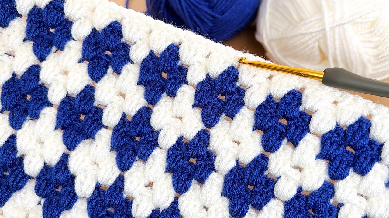 “Easy Crochet Two-Color Puff Stitch Pattern | Blanket, Scarf & More”