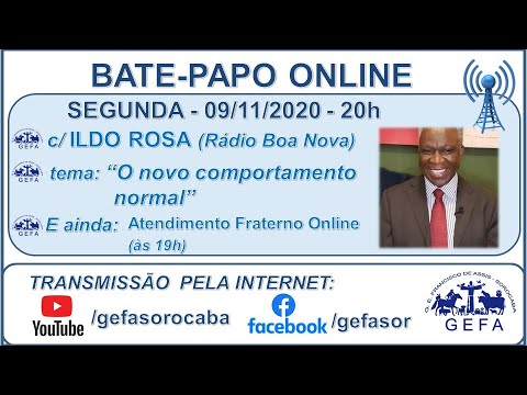 Assista: Bate-papo online - c/ ILDO ROSA (09/11/2020)