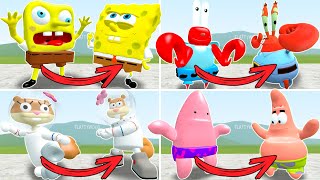 ORIGINAL vs 3D MEMES from SPONGEBOB FAMILY in Garry's Mod!