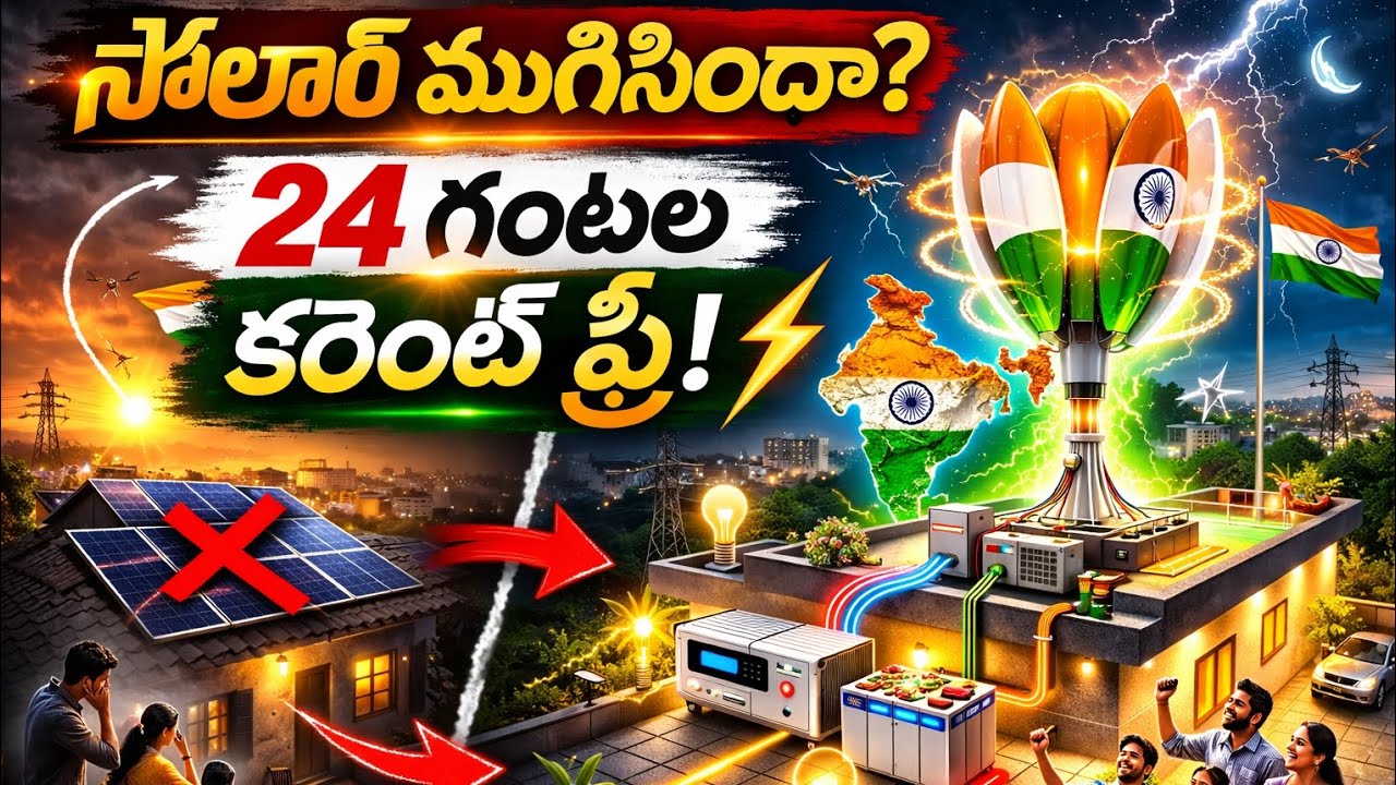 భారత్ కొత్త టెక్నాలజీ షాక్! 🇮🇳 24 గంటల కరెంట్ | Solar కి గుడ్‌బై? ⚡