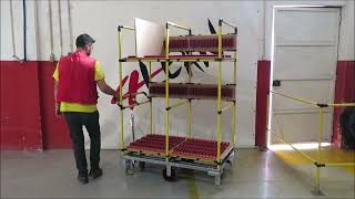 Lean Manufacturing - 4Lean - Pannel Cart modular (particulary for wood industry)
