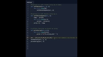 Rotate values in an array using python #shorts #python #education #tech #coding #software
