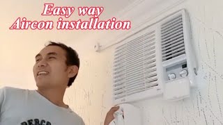 Window type aircon installation paano magkabit NG aircon