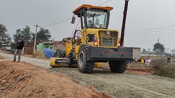 #Mahindra Motor Grader G75 smart with Dozer blade working at REO site at Toto ,Lohardaga .