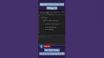 Special Characters into String C#