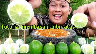 Terliur 🤤 MUKBANG RUJAK BUAH JERUK NIPIS || RUJAK JERUK NIPIS