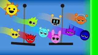 20 SPRUNKI Marble Race! Who will win?