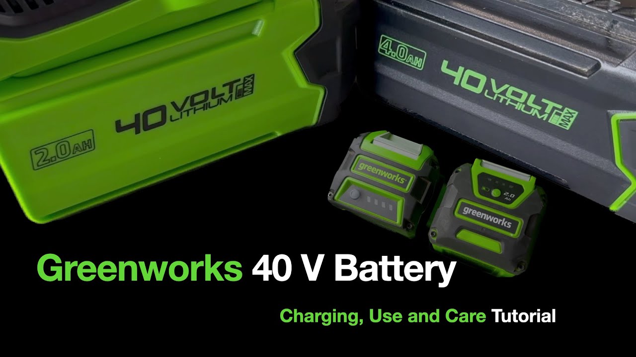 Greenworks 40V Lithium Max Batteries Tutorial - YouTube