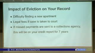 R 101: Renting In Bloomington, January 28, 2025