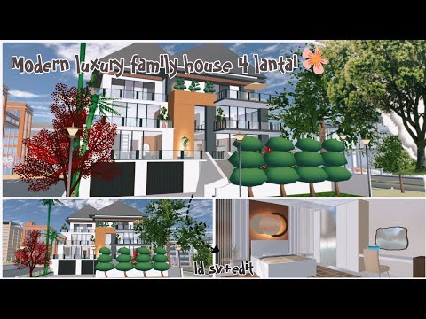 SHARING NEW IDs | 4-Story modern luxury family house [id sv+edit] Sakura School Simulator || 🏠