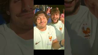 French fans imitating Norway Viking Row Celebration 🤣🔥