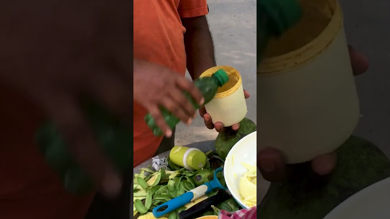 SPECIAL Ambarella Masala | Amazing Ambarella Cutting Skills - Indian Street Food 