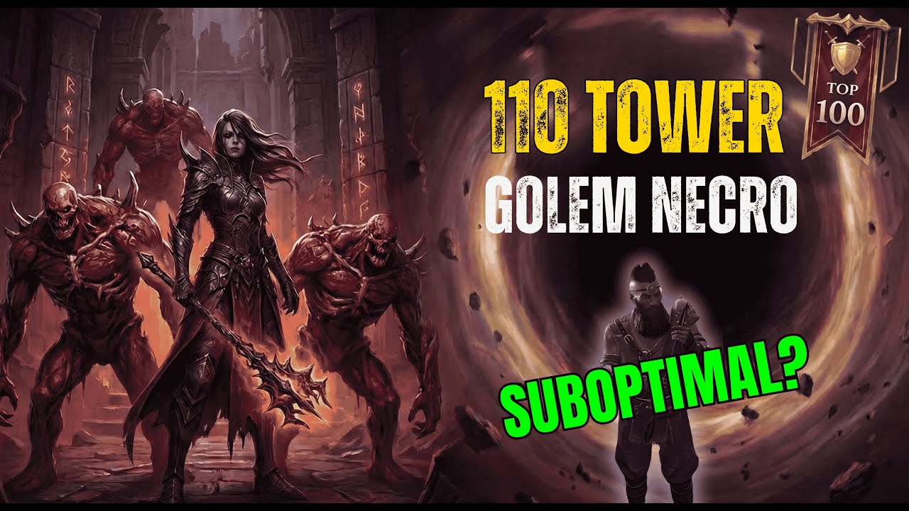 Golem Necromancer Tier 110 Tower Clear | Diablo 4 Season 11 [4K UHD]