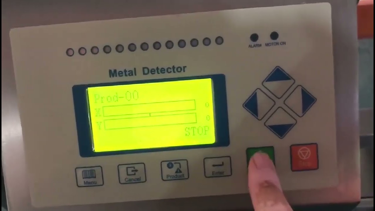 Industrial metal detector ---Metal detector setting