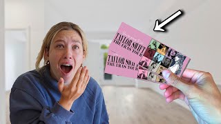 SURPRISING MY WIFE WITH TAYLOR SWIFT TICKETS!! *she cried*