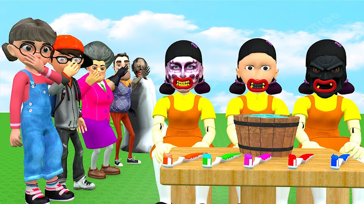 Scary Teacher 3D vs Squid Game Brush Teeth Squid Girl White or Black 5 Times Challenge Miss T Lose?