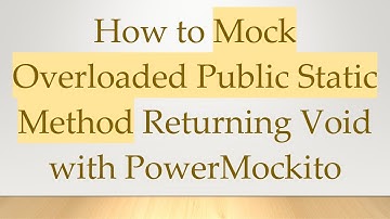 How to Mock Overloaded Public Static Method Returning Void with PowerMockito