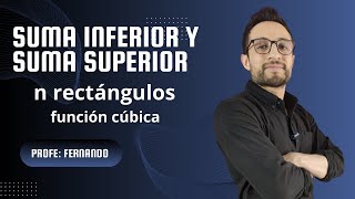 Cálculo Integral (ingeniería):#2.3 Suma Inferior y Superior_ n rectángulos (función cúbica)